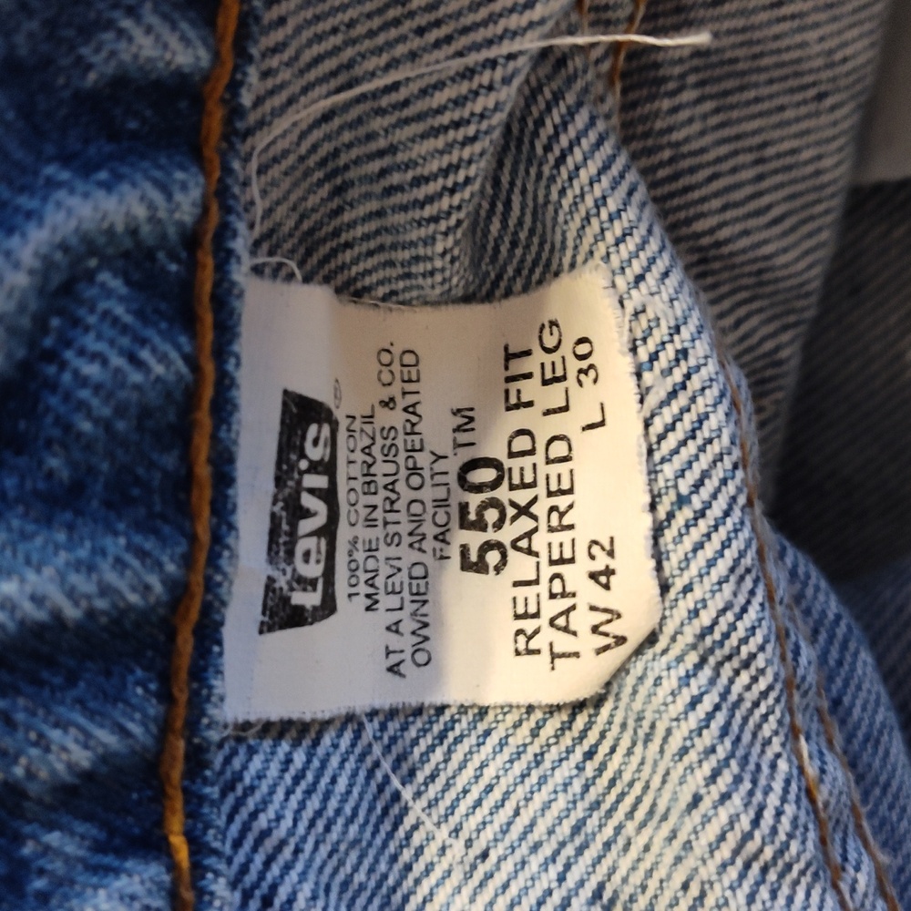 Levi's Orange Tab 550 Men's Blue Denim Jeans Size 42x30 - Picture 15 of 16